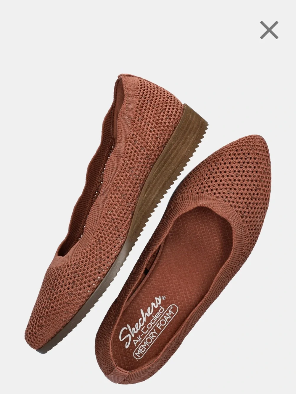 Skechers Women's Cleo sawdust  Knit Slip-On Flats with Memory Foam size 8.5